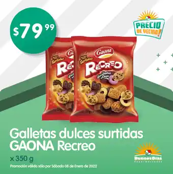 Supermercados Buenos Días Gaona Recreo Galletas dulces surtidos x 350g oferta