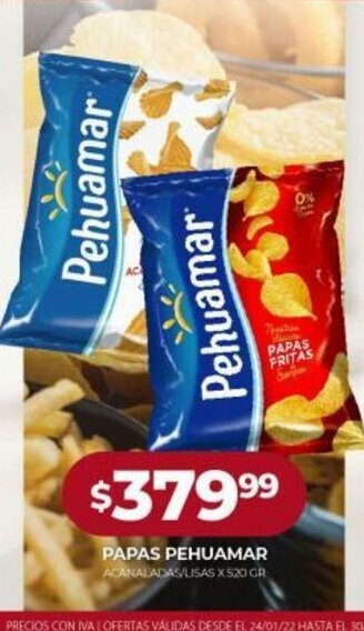 Supermercados Tadicor Papas Pehuamar oferta