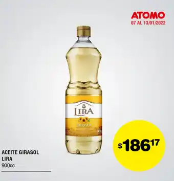 Atomo Conviene Lira Aceite Girasol 900cc oferta