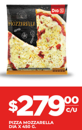 Supermercados DIA Pizza Mozzarella Dia x 450g oferta