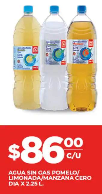 Supermercados DIA Agua Sin Gas Pomelo/ Limonada/Manzana Cero Dia x 2.25L oferta