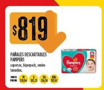 Supermercados Vea Pañales Descartables Pampers oferta