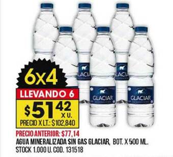 Coto Agua Mineralizada Sin Gas Glaciar oferta
