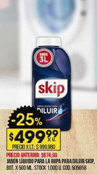 Coto Jabón Líquido Para La Ropa Para Diluir Skip oferta