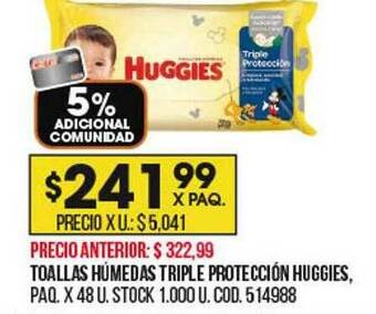 Coto Toallas Húmedas Triple Protección Huggies oferta