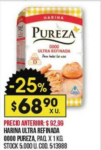 Coto Harina Ultra Refinada 0000 Pureza oferta