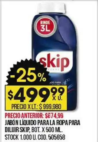 Coto Jabón Líquido Para La Ropa Para Diluir Skip oferta
