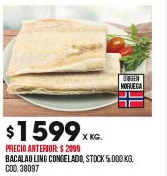 Coto Bacalao Ling Congelado oferta