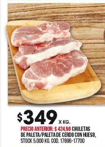 Coto Chuletas De Paleta Paleta De Cerdo Con Hueso oferta