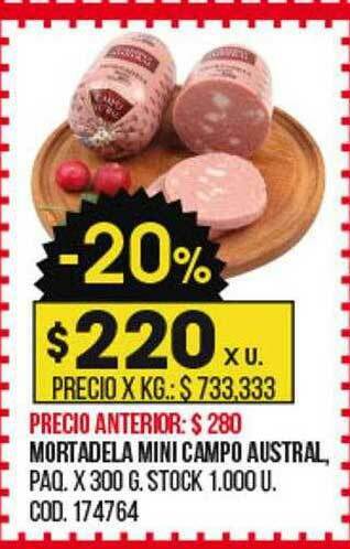 Coto Mortadela Mini Campo Austral oferta