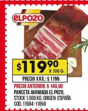 Coto Panceta Ahumada Elpozo oferta