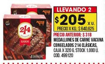 Coto Medallones De Carne Vacuna Congelados 2 14 Clásicas oferta