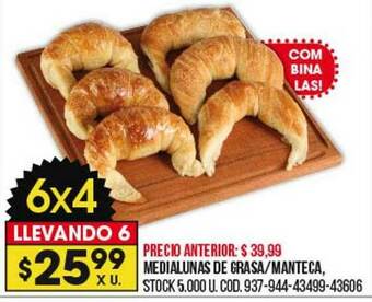 Coto Medialunas De Grasa Manteca oferta