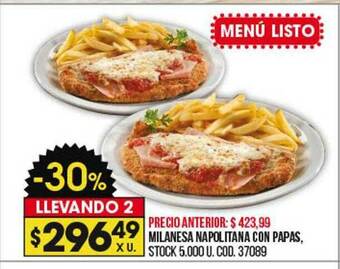 Coto Milanesa Napolitana Con Papas oferta