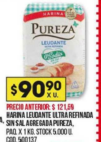 Coto Harina Leudante Ultra Refinada Sin Sal Agregada Pureza oferta