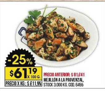 Coto Mejillón A La Provenzal oferta