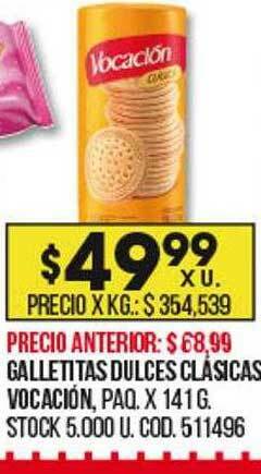 Coto Galletitas Dulces Clásicas Vocación oferta