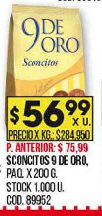 Coto Sconcitos 9 De Oro oferta