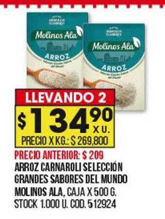 Coto Arroz Carnaroli Selección Grandes Sabores Del Mundo Molinos Ala oferta