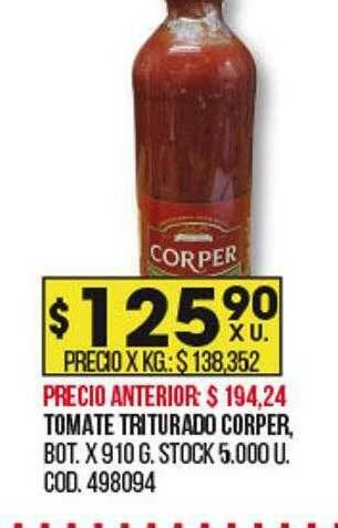 Coto Tomate Triturado Corper oferta
