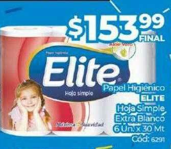 Diarco Papel Higiénico Elite Hoja Simple Extra Blanco oferta