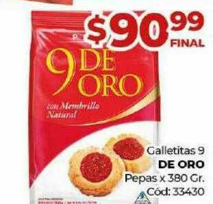 Diarco Galletitas 9 De Oro Pepas oferta
