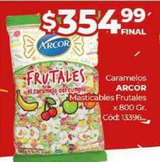 Diarco Caramelos Arcor Masticables Frutales oferta