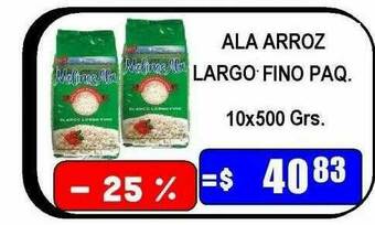 Dulcenter Ala Arroz Largo Fino Paq oferta
