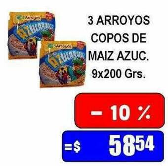 Dulcenter 3 Arroyos Copos De Maiz Azuc oferta