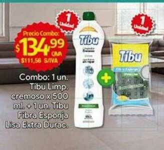 Medamax Combo: 1 Un§. Tibu Limp Cremoso X 500 Ml + 1 Un Tibu Fibra Esponja Lisa Extra Durac oferta