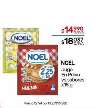 Nini Mayorista Noel Jugo En Polvo Vs Sabores oferta