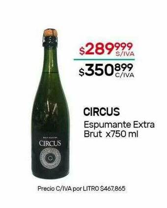 Nini Mayorista Circus Espumante Extra Brut oferta