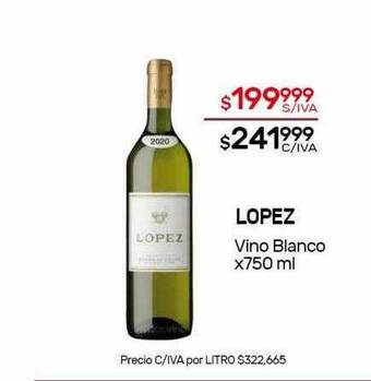 Nini Mayorista Lopez Vino Blanco oferta