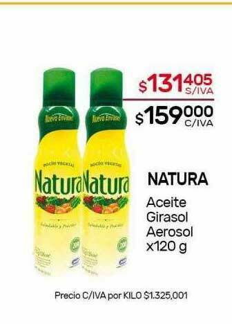Nini Mayorista Natura Aceite Girasol Aerosol oferta