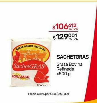 Nini Mayorista Sachetgras Grasa Bovina Refinada oferta