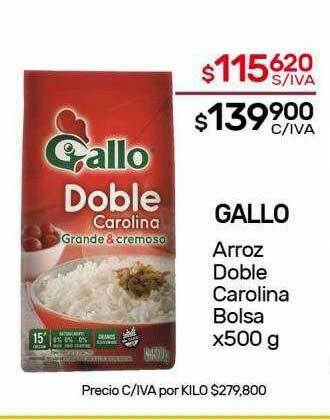 Nini Mayorista Gallo Arroz Doble Carolina Bolsa oferta