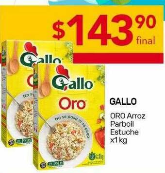 Nini Mayorista Gallo Oro Arroz Parboil Estuche oferta