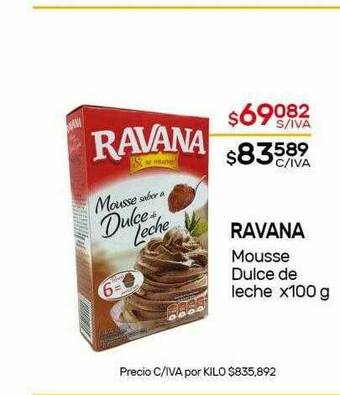 Nini Mayorista Ravana Mousse Dulce De Leche oferta
