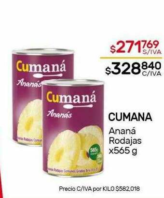 Nini Mayorista Cumana Ananá Rodajas oferta