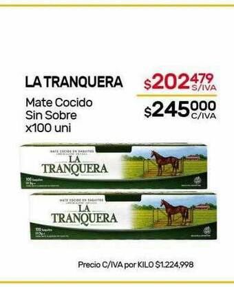 Nini Mayorista La Tranquera Mate Cocido Sin Sobre oferta
