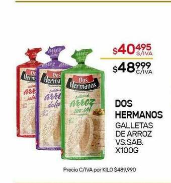 Nini Mayorista Dos Hermanos Galletas De Arroz Vs Sab oferta