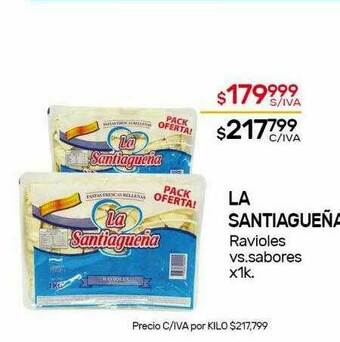 Nini Mayorista La Santiagueña Ravioles Vs Sabores oferta