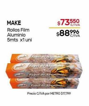 Nini Mayorista Make Rollos Film Aluminio oferta