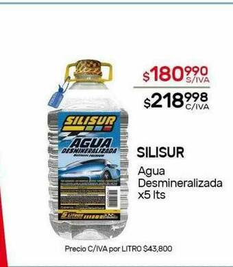 Nini Mayorista Silisur Agua Desmineralizada oferta