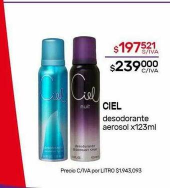 Nini Mayorista Ciel Desodorante Aerosol oferta