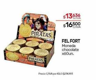 Nini Mayorista Fel Fort Moneda Chocolate oferta