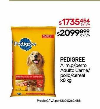 Nini Mayorista Pedigree Alim P Perro Adulto Carne Pollo Cereal oferta