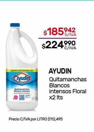 Nini Mayorista Ayudin Quitamanchas Blancos Intensos Floral oferta