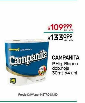 Nini Mayorista Campanita P Hig Blanco Dob Hoja oferta