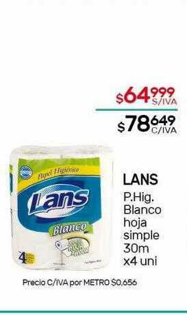 Nini Mayorista Lans P Hig Blanco Hoja Simple oferta